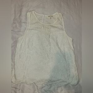 Monteau Ivory Lace Tank Top